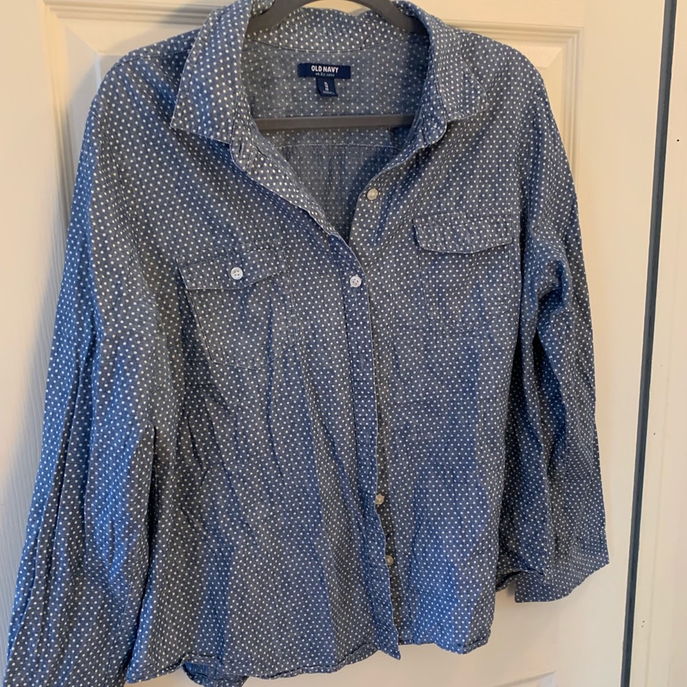 Button down denim LS shirt